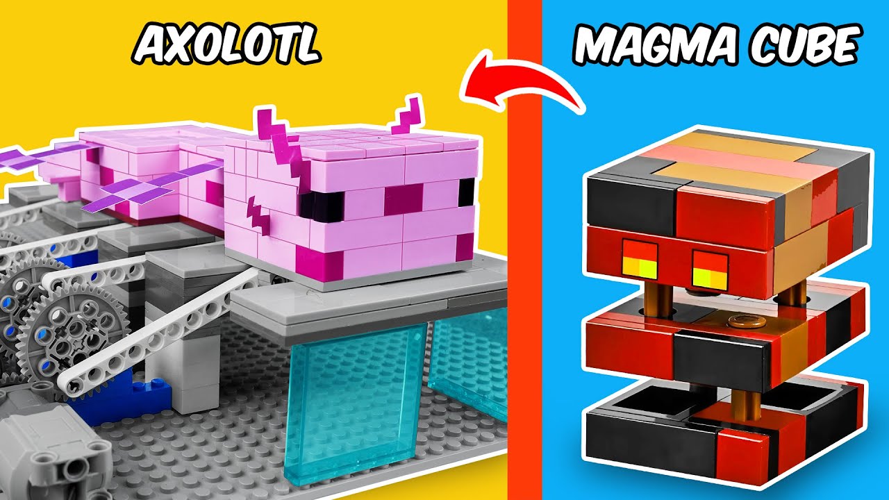 I Build Working MINECRAFT Mobs Out of LEGO... | FUNZ Bricks