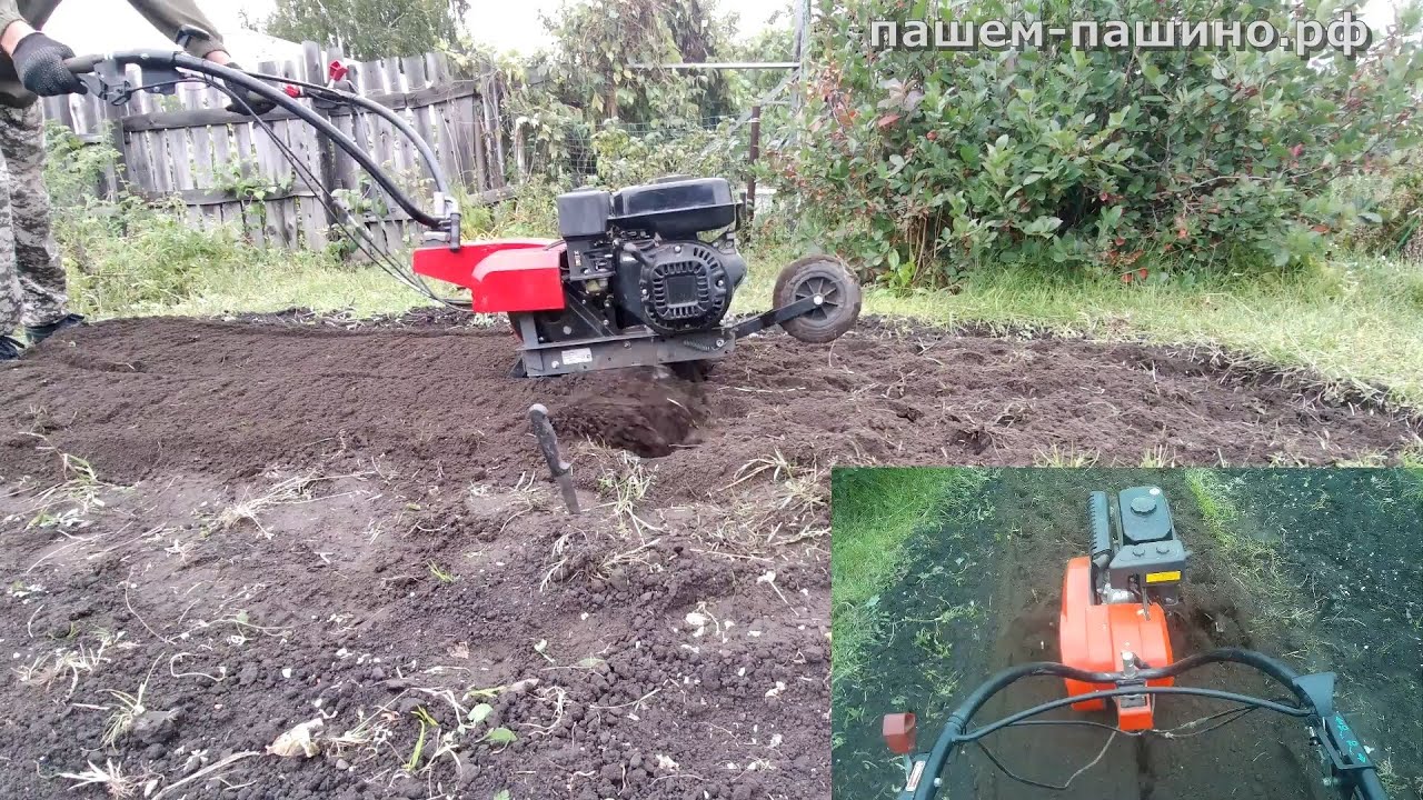 Глубина обработки почвы при нескольких проходах мотокультиватора/мотоблока.