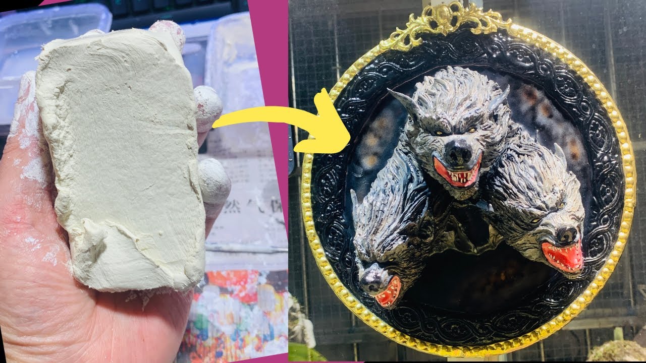 我用一块粘土制作的艺术相框