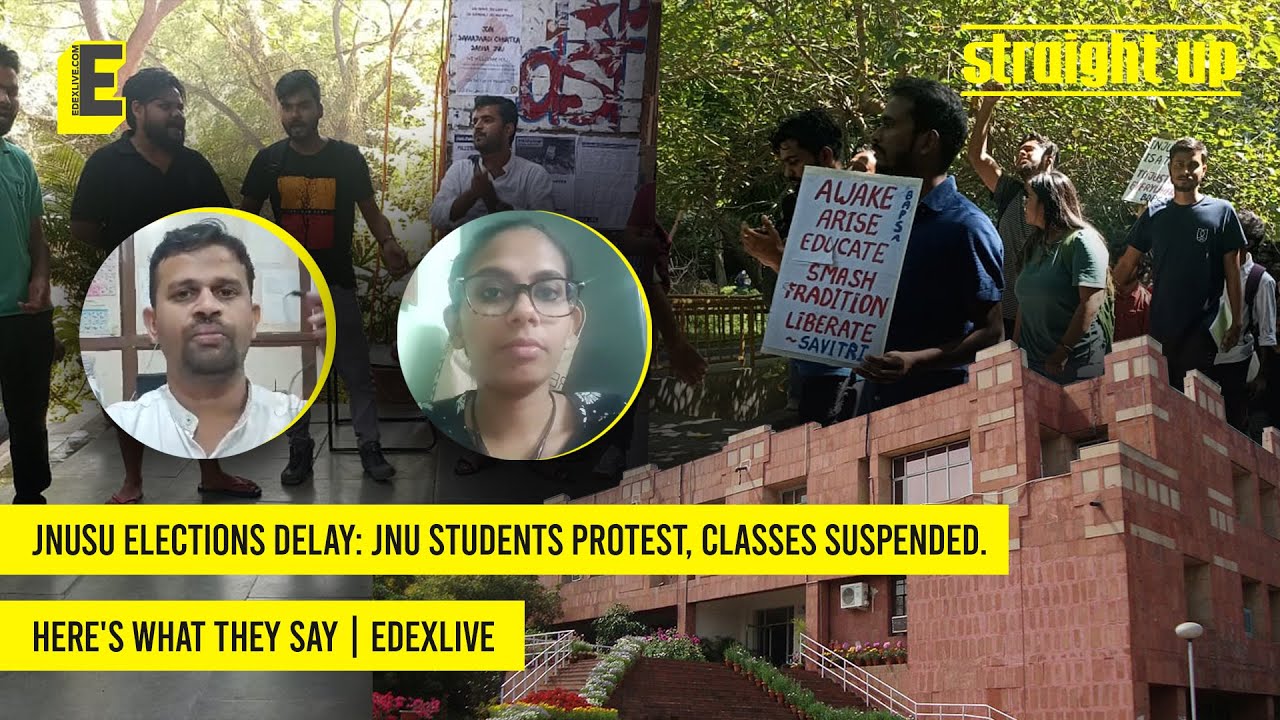 JNUSU elections delay: JNU students protest, classes suspended. Here's what student leaders say
