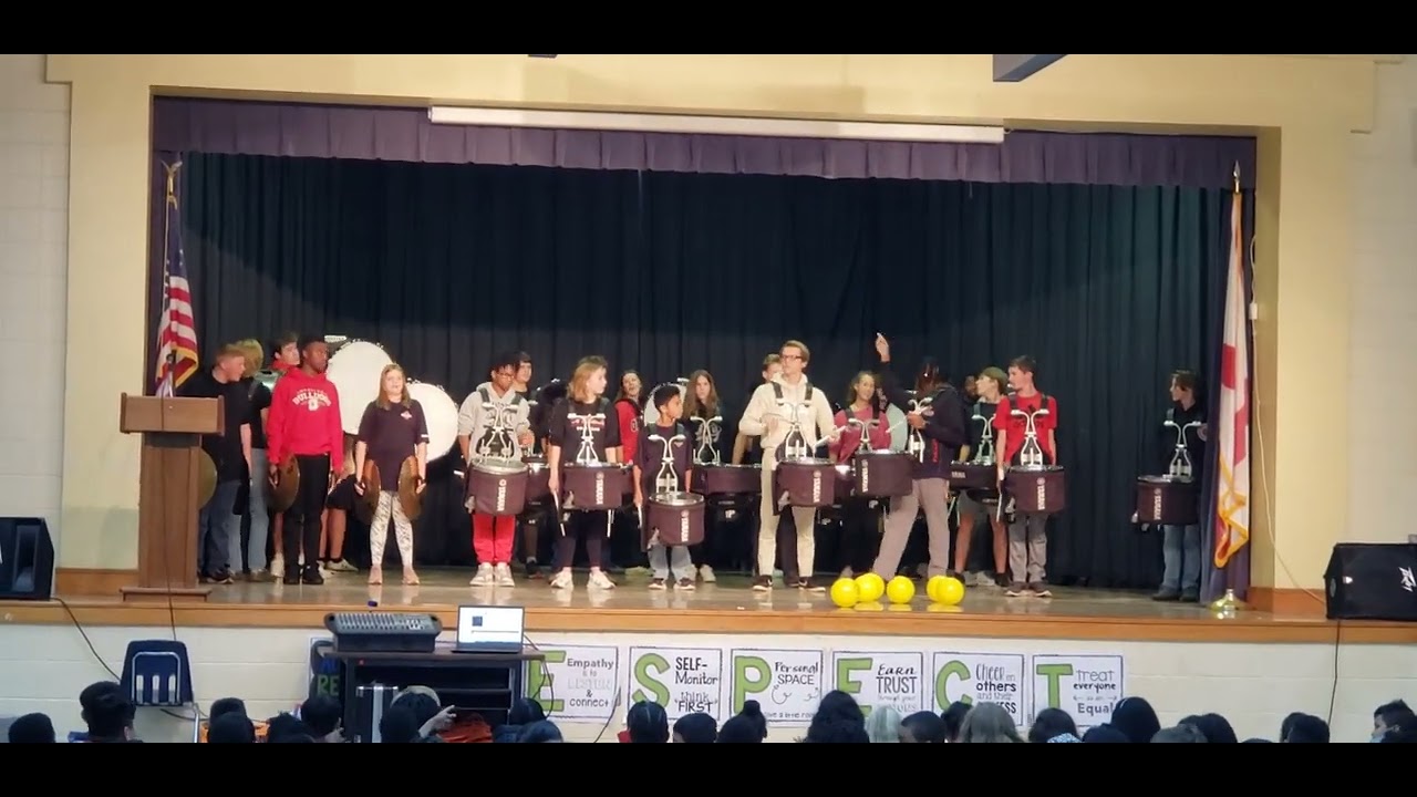 2022 Opelika High School "Spirit of the South" Drumline - West Forest Red Ribbon Pep Rally