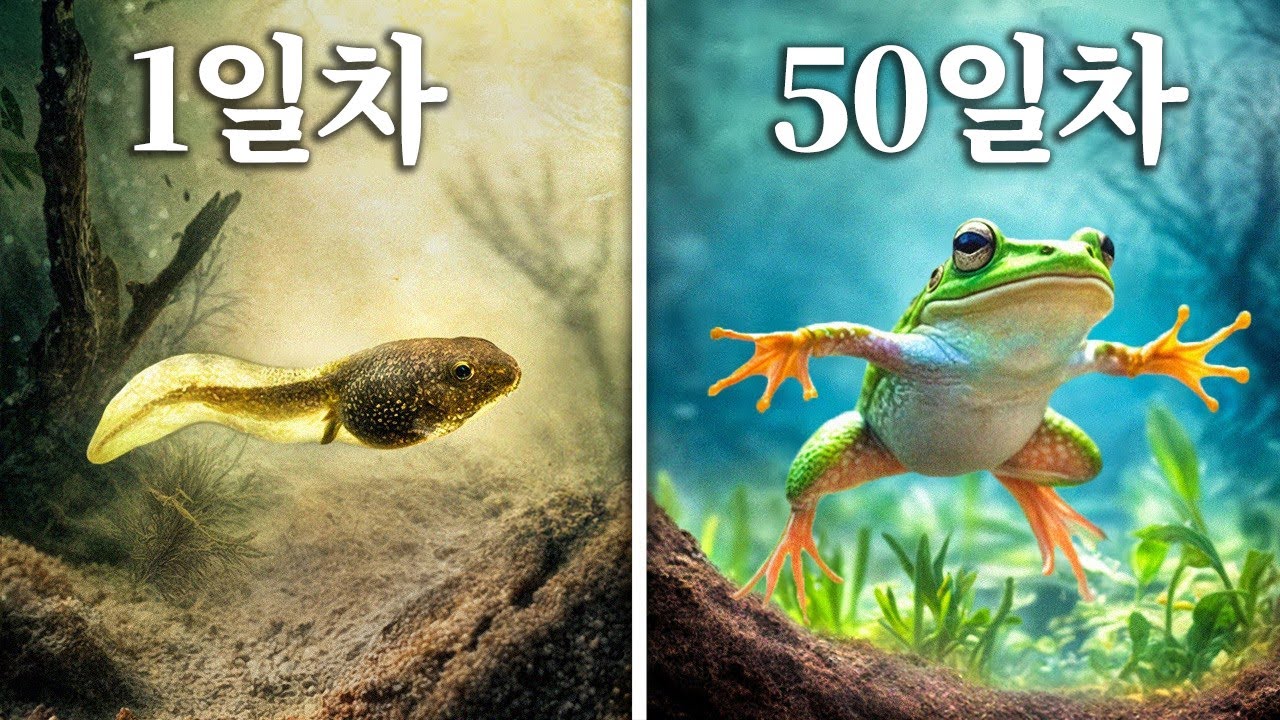 올챙이를 개구리로 키워봤습니다 (50일의 변화)