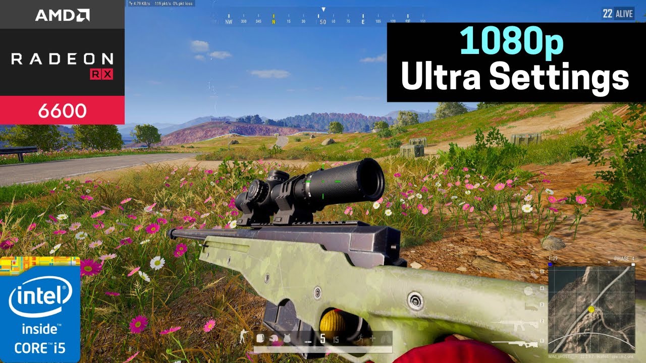 PUBG | RX 6600 8GB With i5 12400F | Ultra Settings + Latest AMD driver 23.4.1 [1080p]