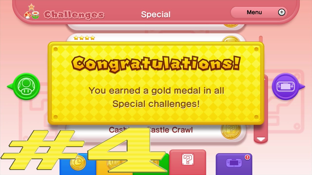 New Super Mario Bros. U Special Challenges ☆ All Gold Medals ☆