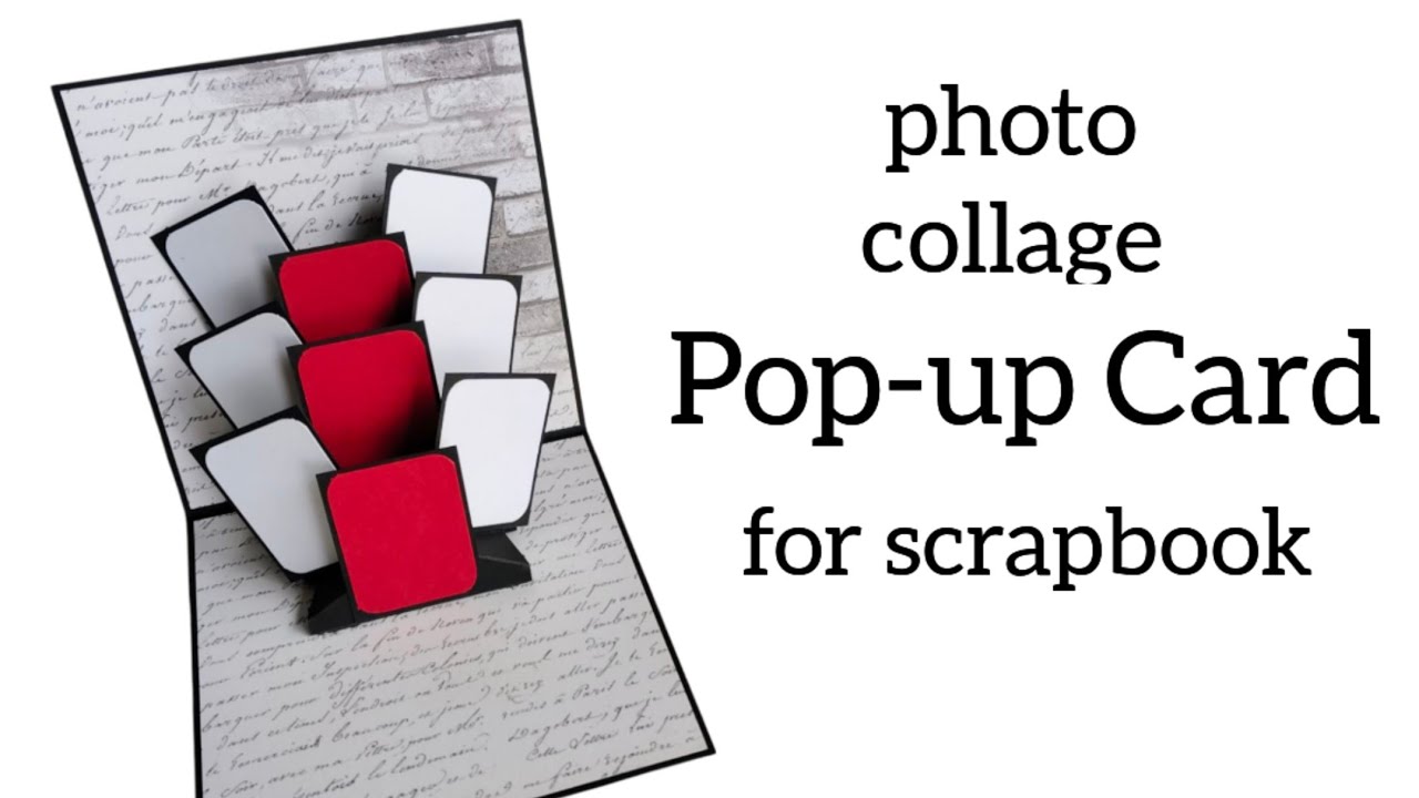 DIY pop-up card | Photo collage pop-up card for Scrapbook | scrapbook card ideas