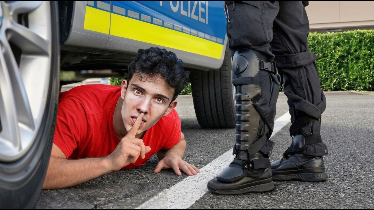 Heimlich der Polizei hinterher fahren!😱🚨