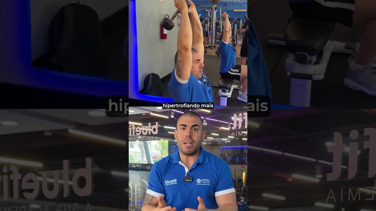 Treino de tr&iacute;ceps pras 3 cabe&ccedil;as #shorts