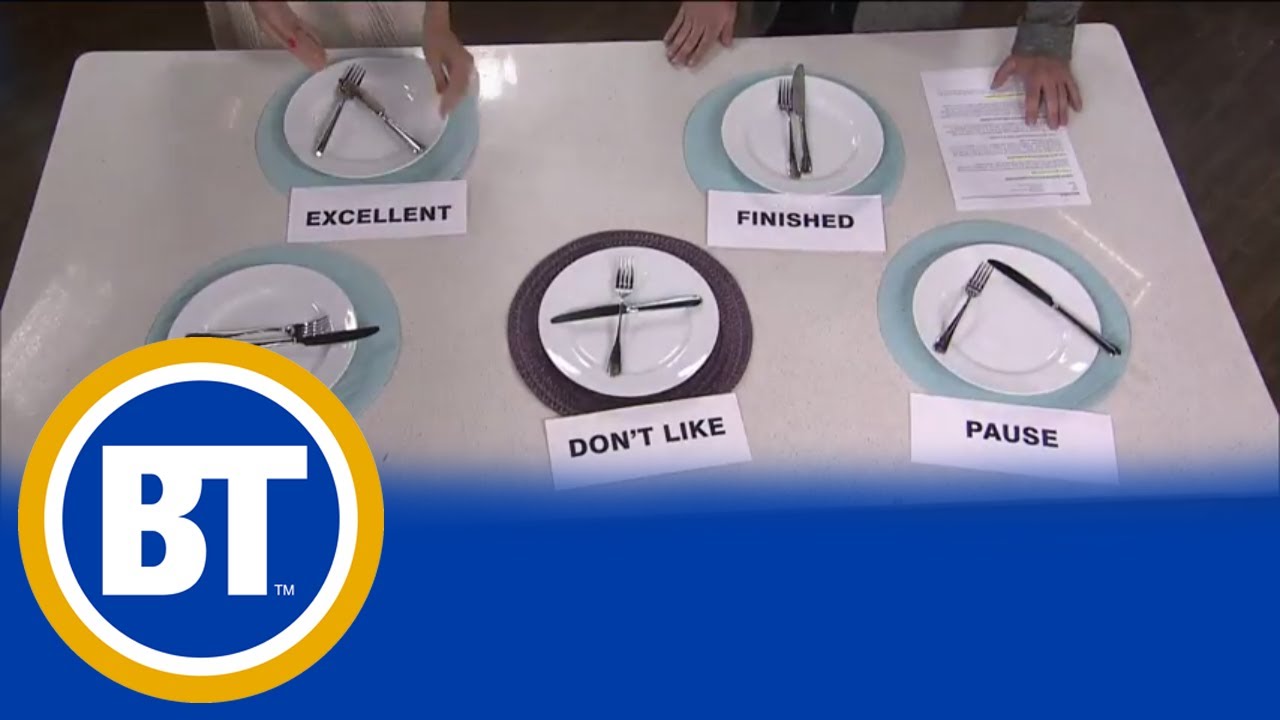 Can you read this cutlery etiquette language?