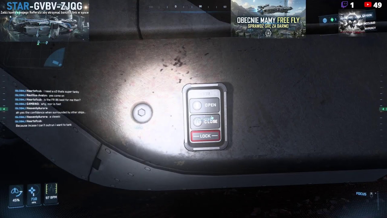 Star Citizen 4.9  ---  Free Fly  !!!DROPS on Twitch!!!  Pograjmy bez celu :),  PL/EN