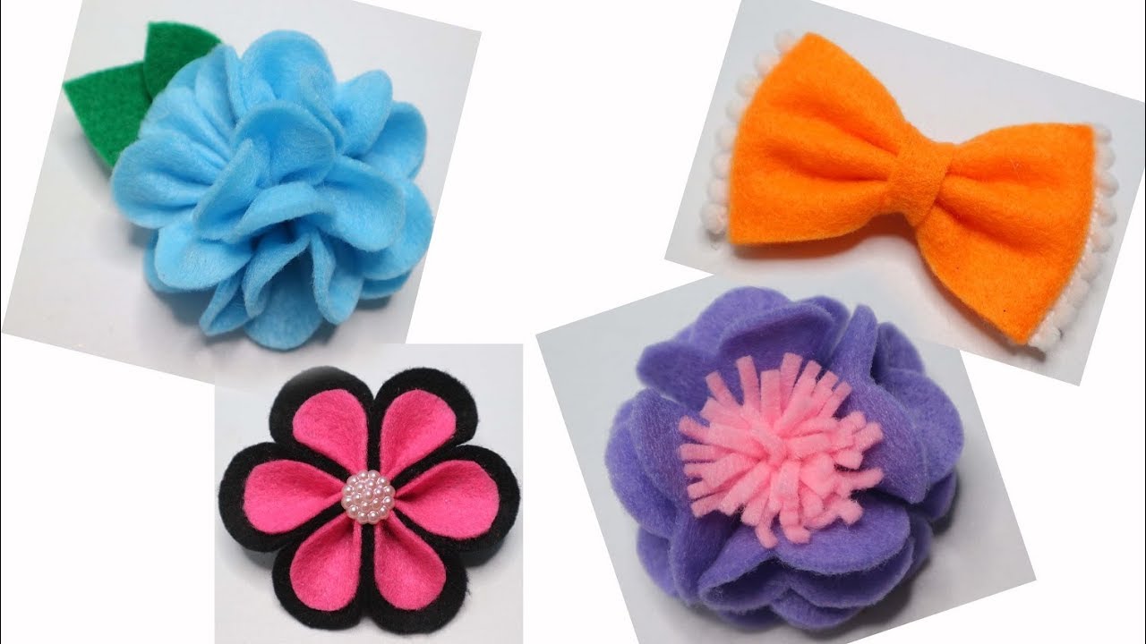 Cara membuat Souvenir pernikahan MURAH ! Souvenir Flanel simple | FELT FLOWER BROOCH HANDMADE