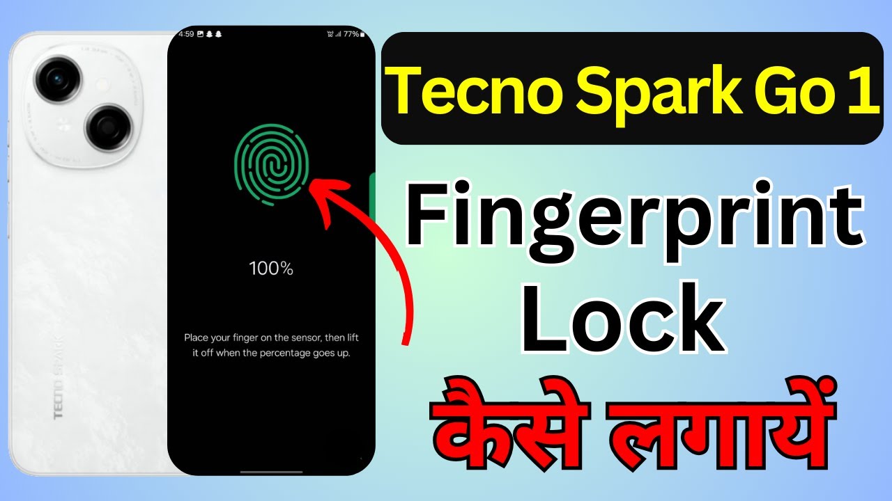 Tecno Spark Go 1 Me Fingerprint Lock Kaise Lagaye | How To Set Fingerprint Lock In Tecno Spark Go 1