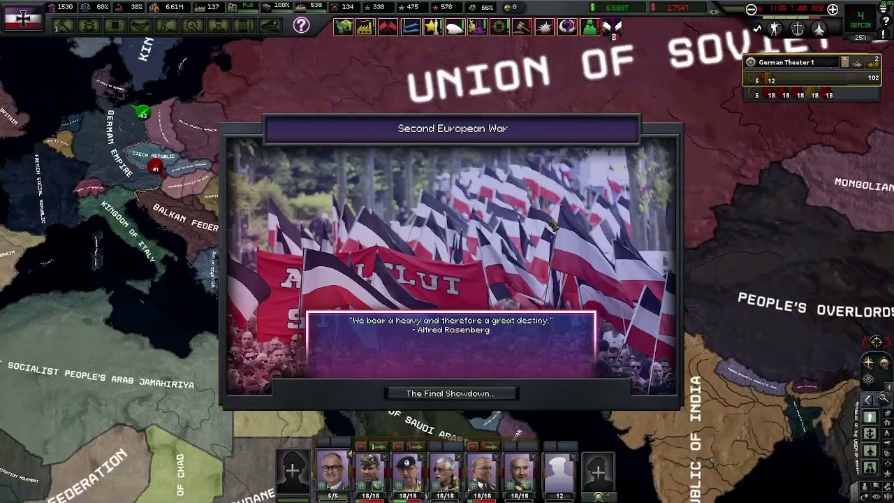 Second European War event (TFR)