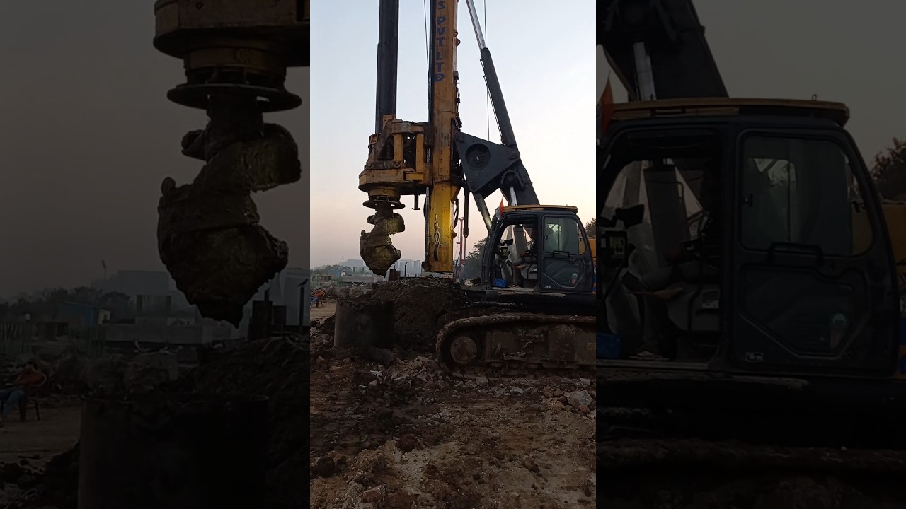 piling rig machine start