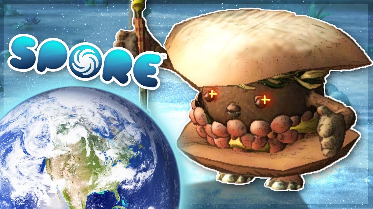 Conquering the World as a Burger in Spore.