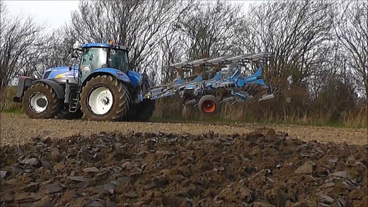 [HD und GoPro] New Holland T7050 Autocommand mit Lemken Juwel 8 VT pflügen 2013