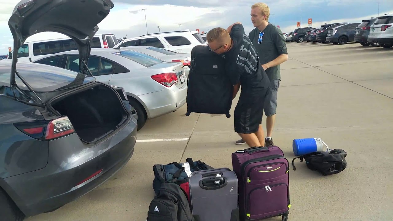 Tesla Model 3 luggage space SCARE! Will it all fit?