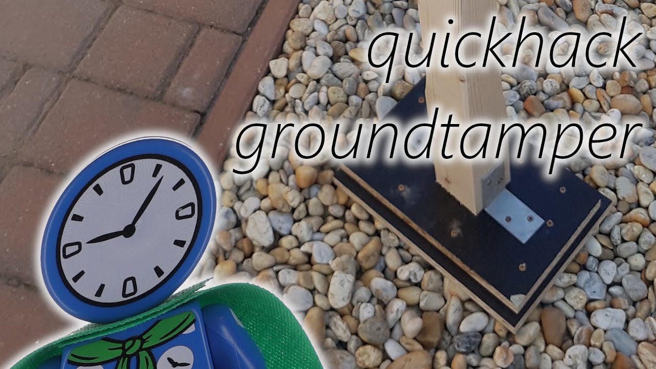 Quickhack - budget ground tamper for making above ground pool platform