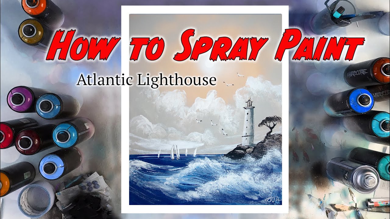 Atlantic Lighthouse. SPRAY PAINT ART by I Spray.