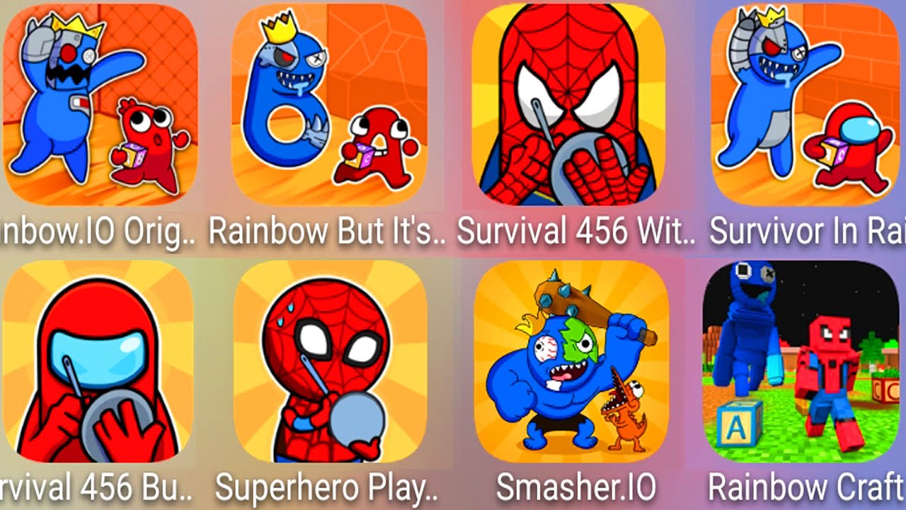 Rainbow (Craft Survivor + Smashers + .IO Origin Story + Alphabet Lore) & Survivor In Rainbow Monster