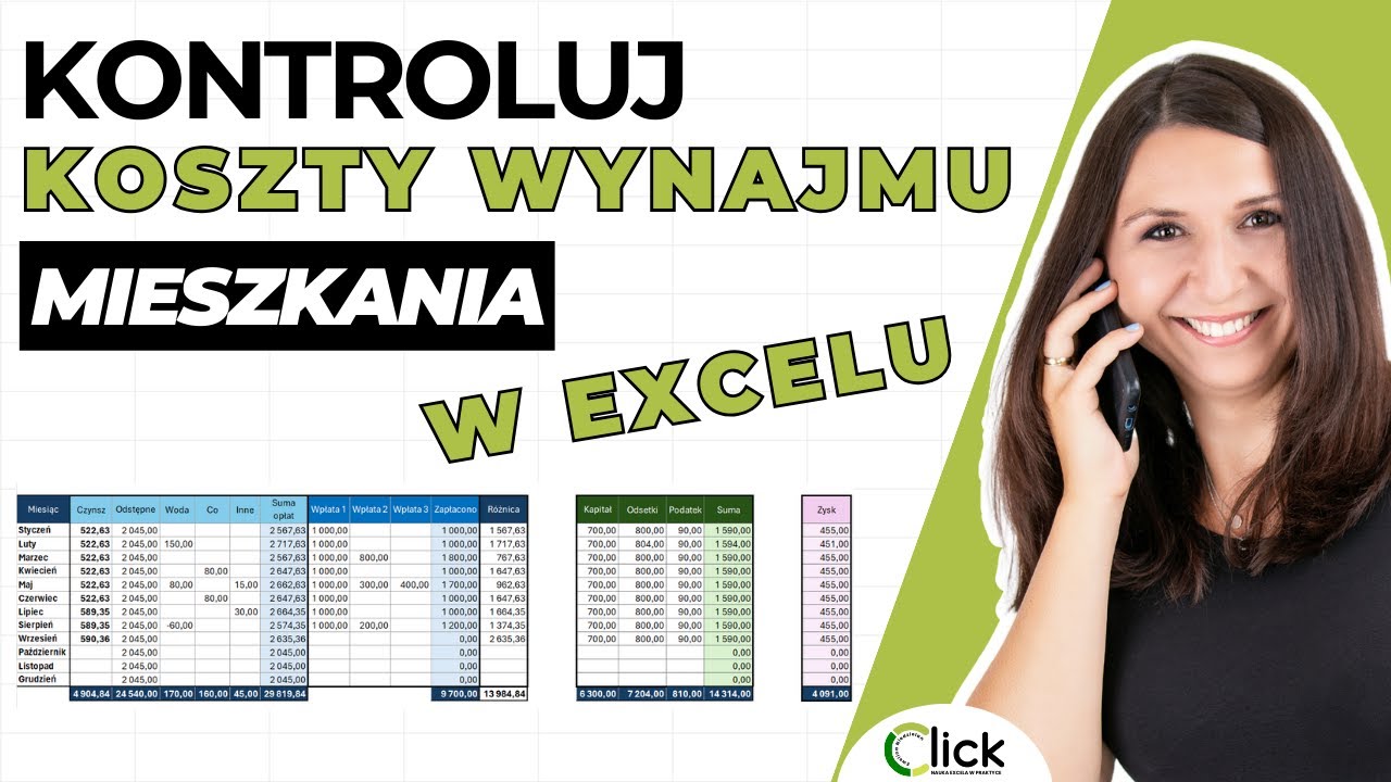 Kontrola kosztów wynajmu mieszkania w Excelu  |Nauka Excela w skuteczny sposób |Pomysł i inspiracja