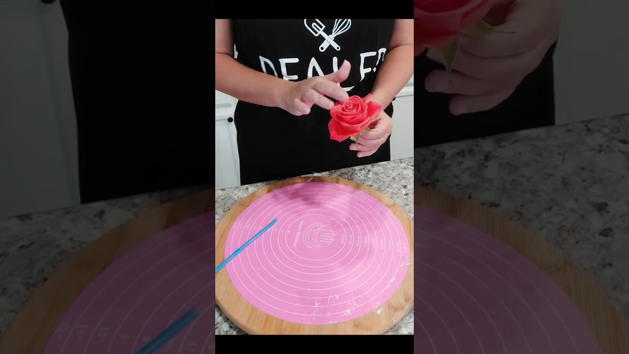 How to add real flowers to a cake. 