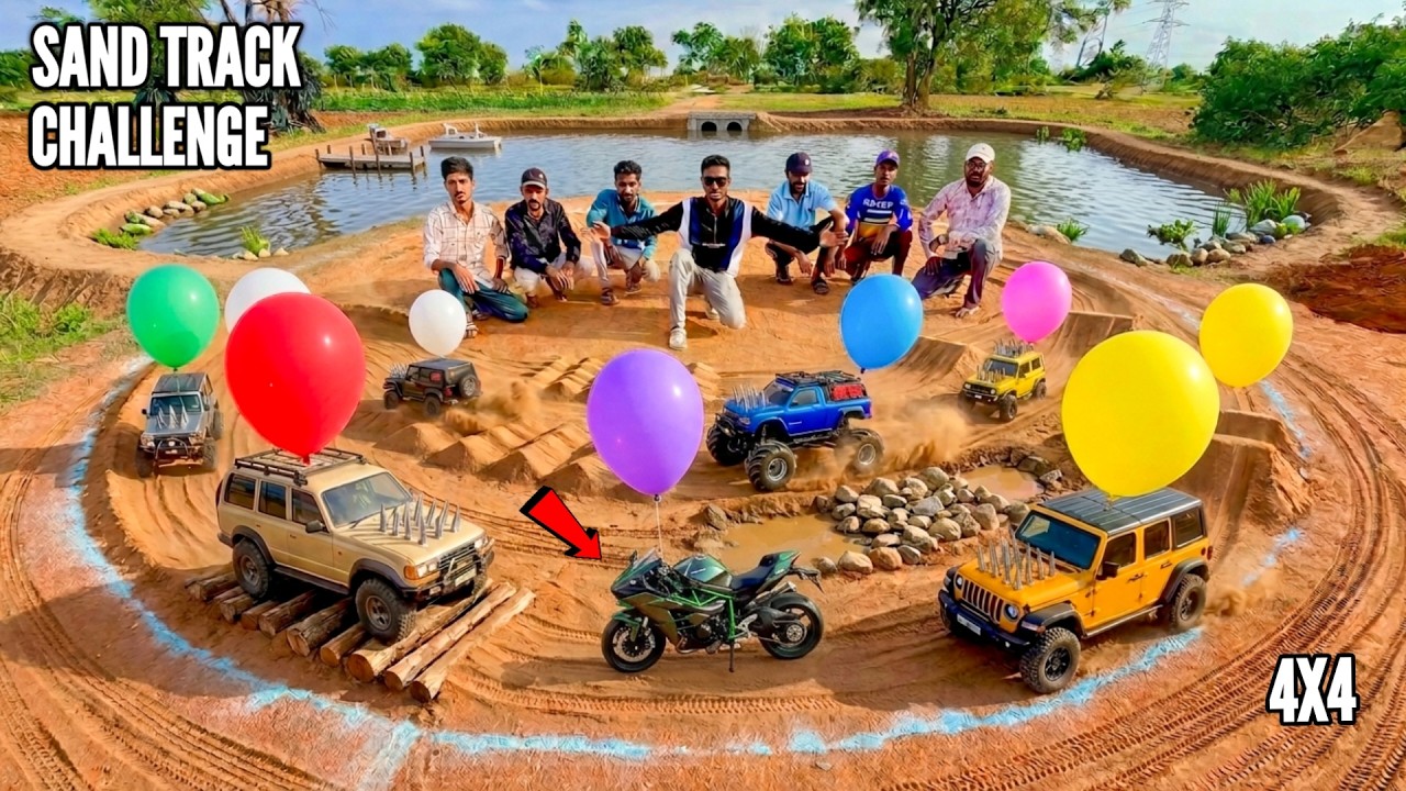 RC Car Biggest Balloon Pop Challenge in Spiked Ring Elimination Challenge &ndash; Chatpat toy tv