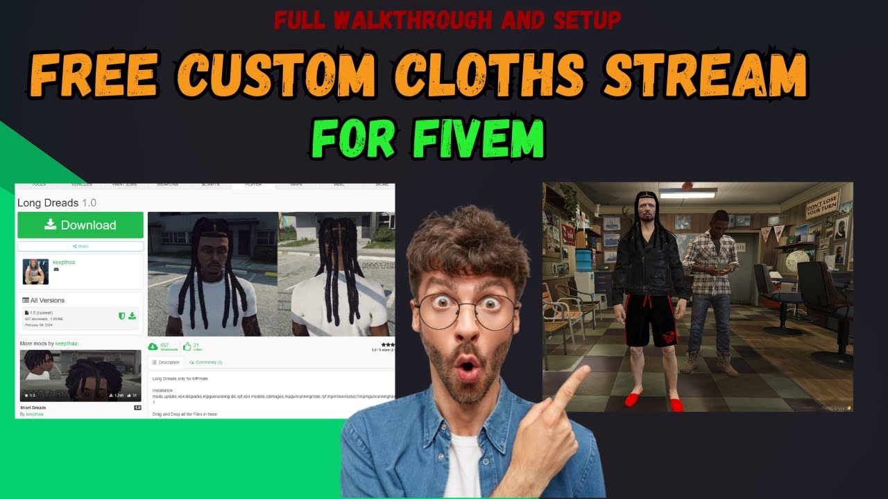 How To Make or Convert Custom Clothing For FiveM (UPDATED 2024) | GTA 5 MODS | Free Cloth for FiveM