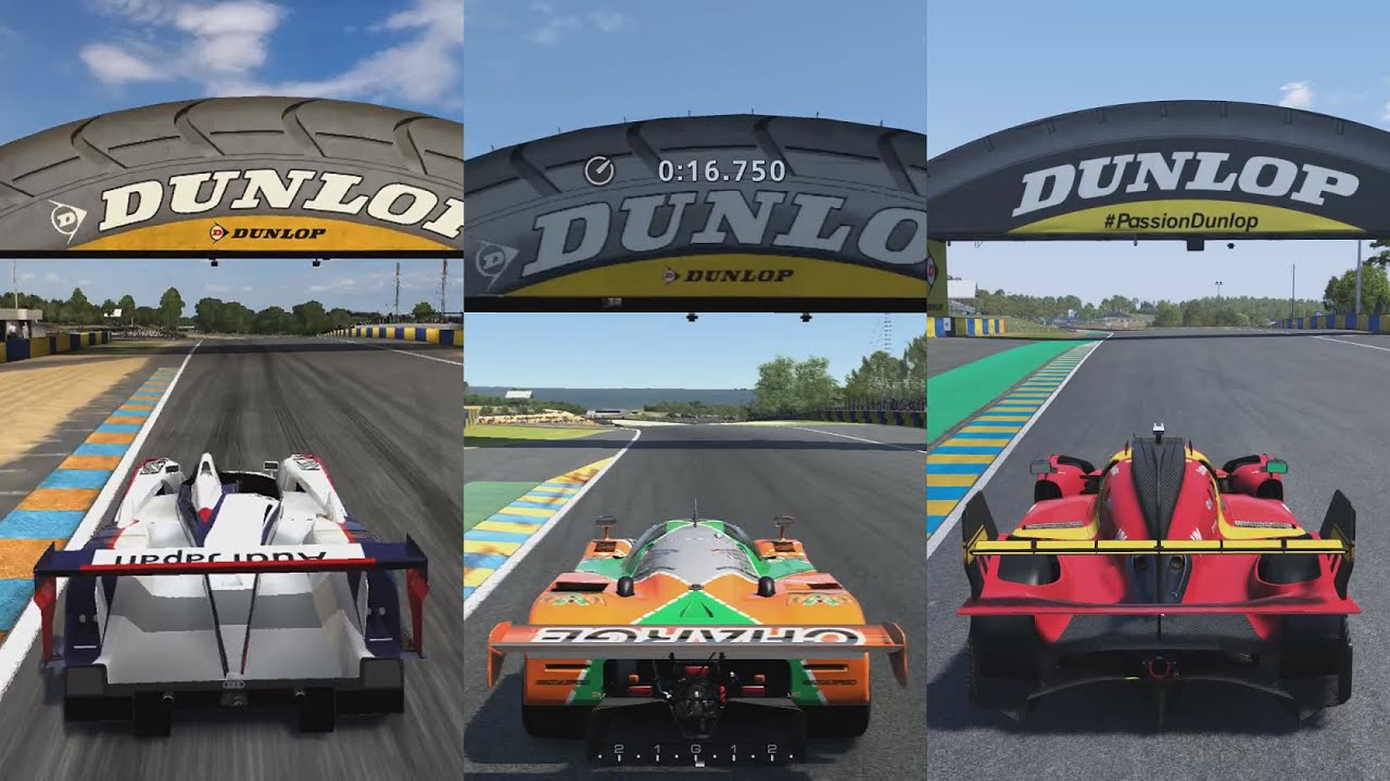 Dunlop Chicane at Le Mans in 20 different racing games (1999 - 2024)
