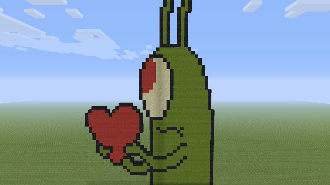 Minecraft Pixel Art - Plankton Love Heart