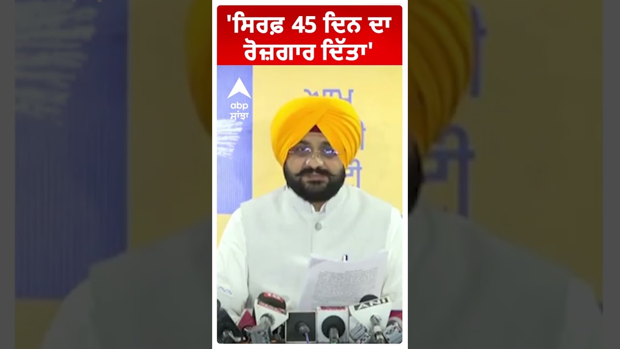 Tarunpreet Sond | 'ਸਿਰਫ਼ 45 ਦਿਨ ਦਾ ਰੋਜ਼ਗਾਰ ਦਿੱਤਾ' | Mgnrega Scheme | Aap vs Bjp | Abp Sanjha
