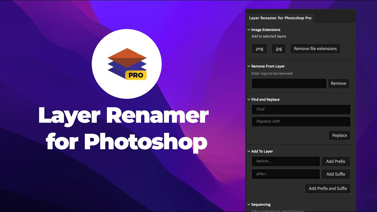 Rename layers quickly in Photoshop with Layer Renamer for Photoshop Pro