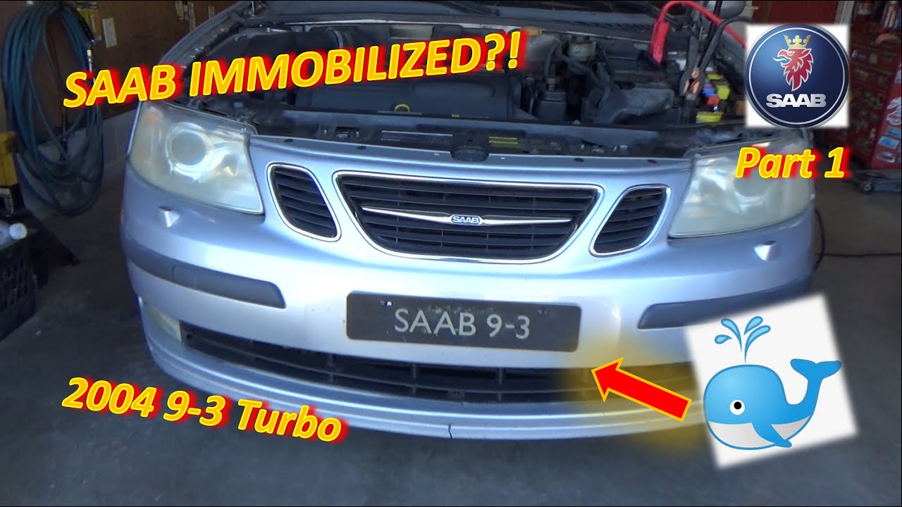 (Pt 1) SAAB IMMOBILIZED?! Drains Battery! (Steering Lock MALFUNCTION)