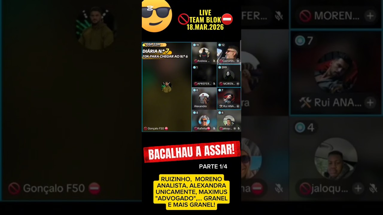 KOKAS😎😎😎#1179 BACALHAU A ASSAR - LIVE TEAM BLOK 18.MAR.2026 - 1/4