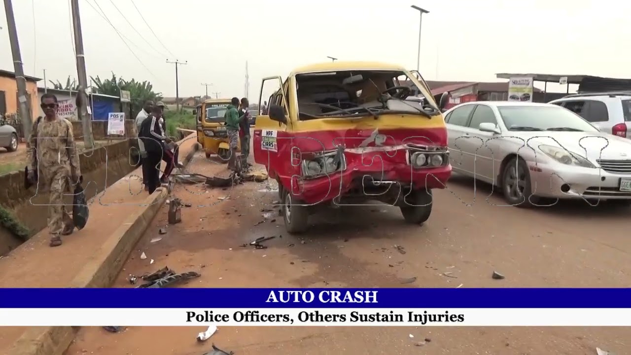 AUTO CRASH:Police Officers, Others Sustain Injuries
