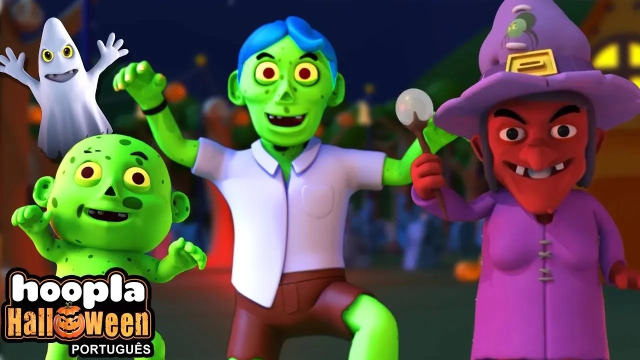 Velho Mac Zumbi Tinha Uma Fazenda | Canção assustadora para crianças | Hoopla Halloween Português