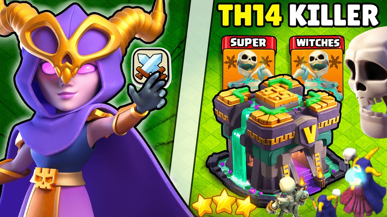 Most ULTIMATE TH14 Super WItch Attack Strategy!! Best (TOP 2) Th14 Super Witch Attacks