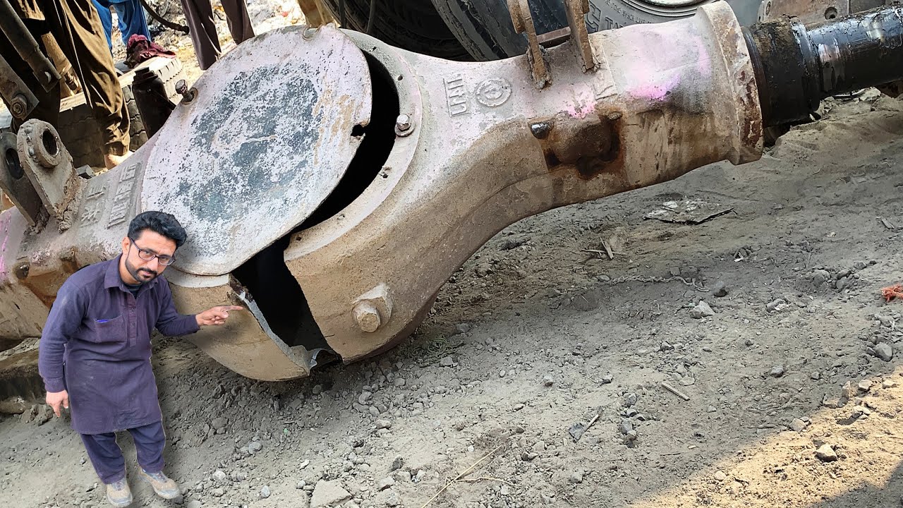 We repaired the broken axle housing in the shape of a snake and made the driver happy