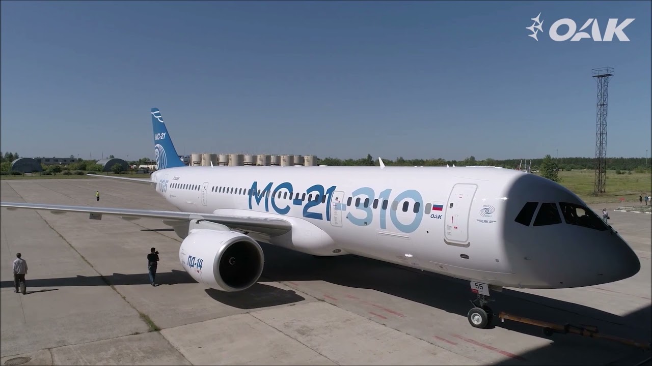 Irkut MC-21-310 with Russian engines PD-14