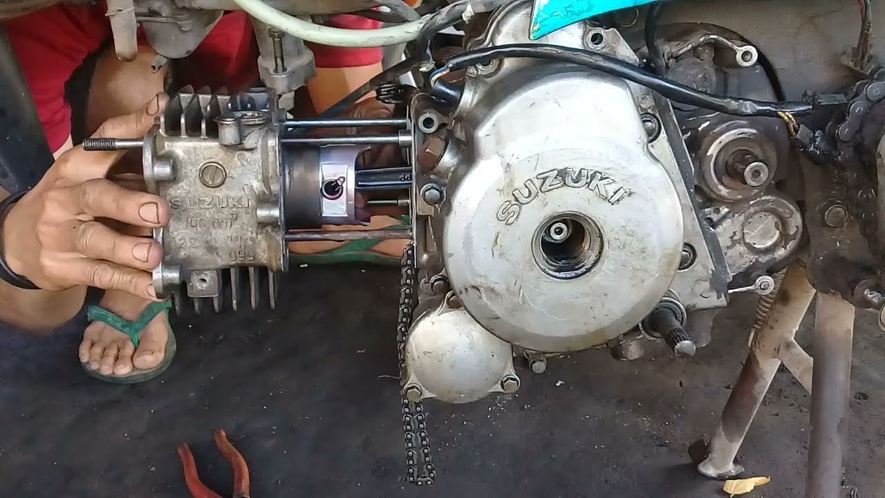 pemasangan piston baru sampai mesin hidup (suzuki smash)