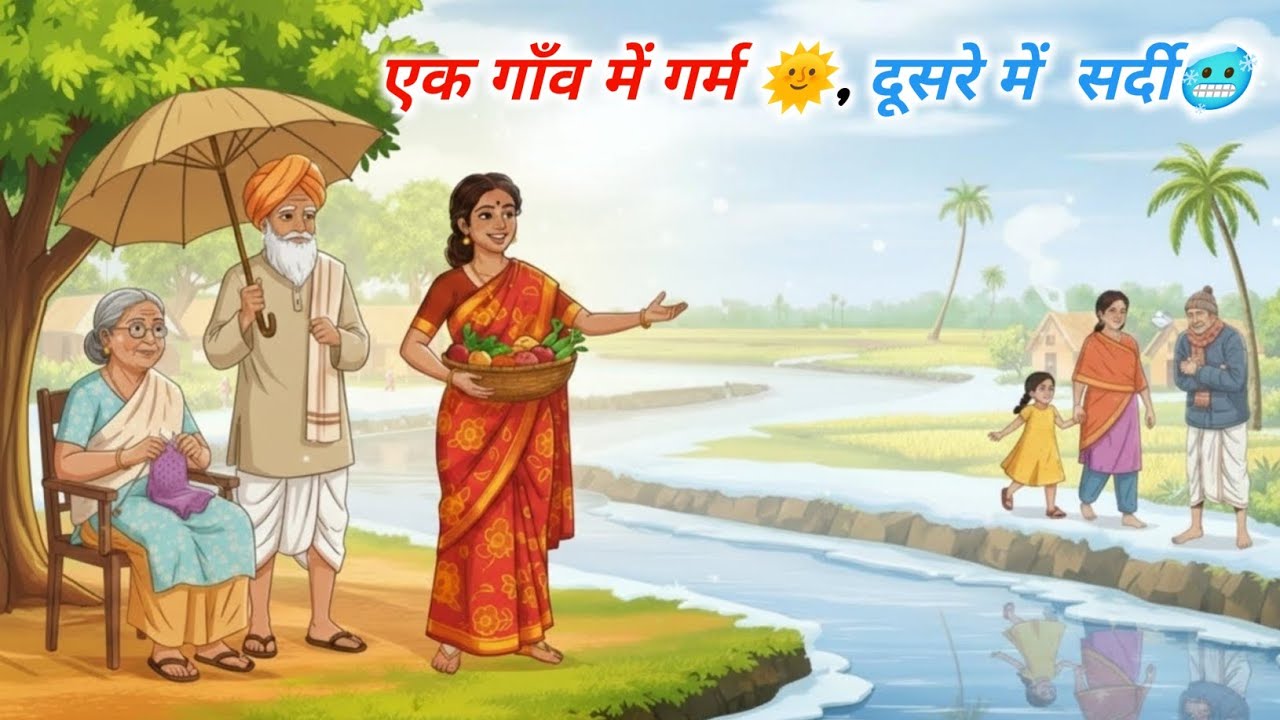 एक गाँव में सर्दी,🥶 दूसरे में गर्मी 🌞 | Hindi Fairy Tales | Hindi Kahaniyan।@HipHoptoontv 