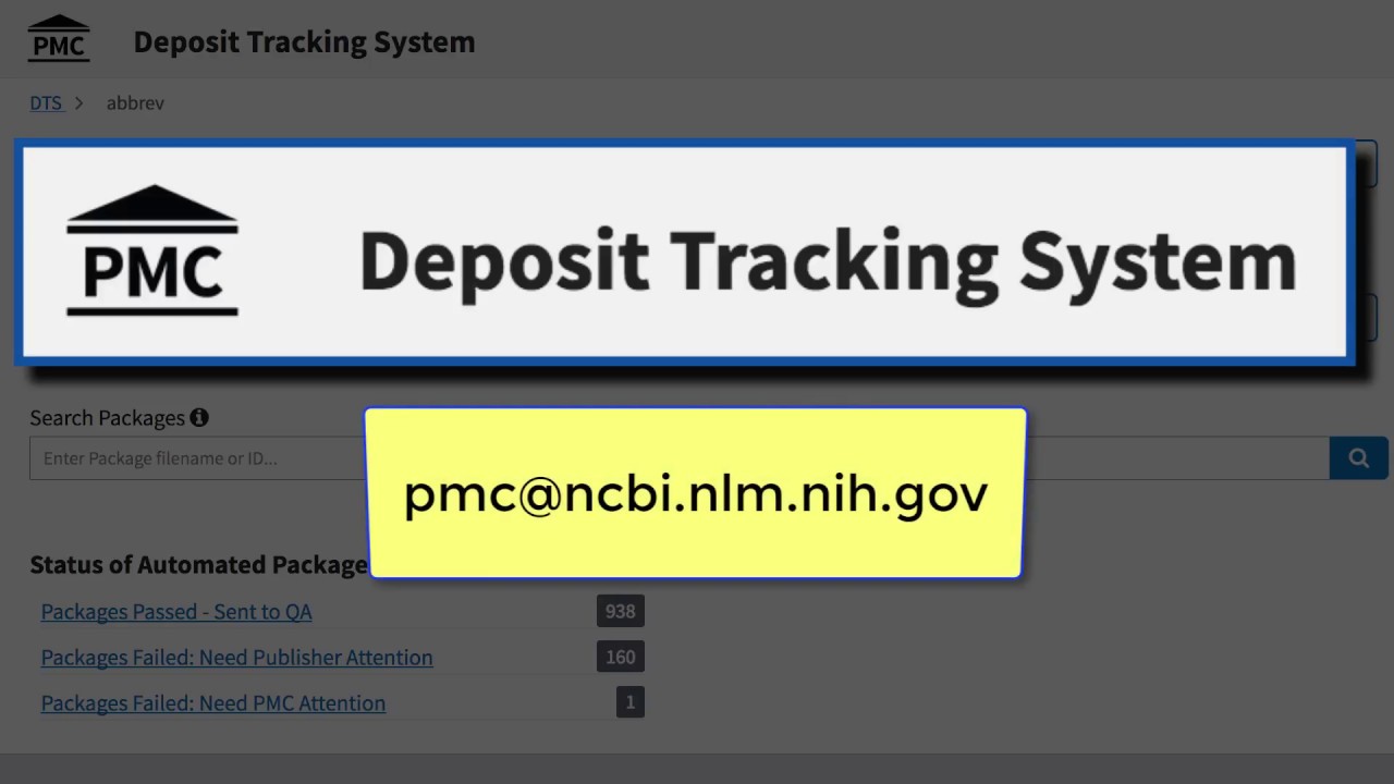 Introducing the PMC Deposit Tracking System