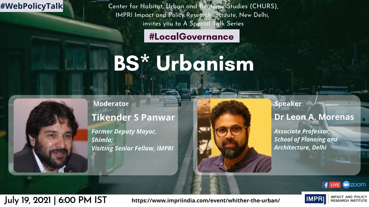 #LocalGovernance | E6 | Dr Leon Morenas | BS* Urbanism | Live Video