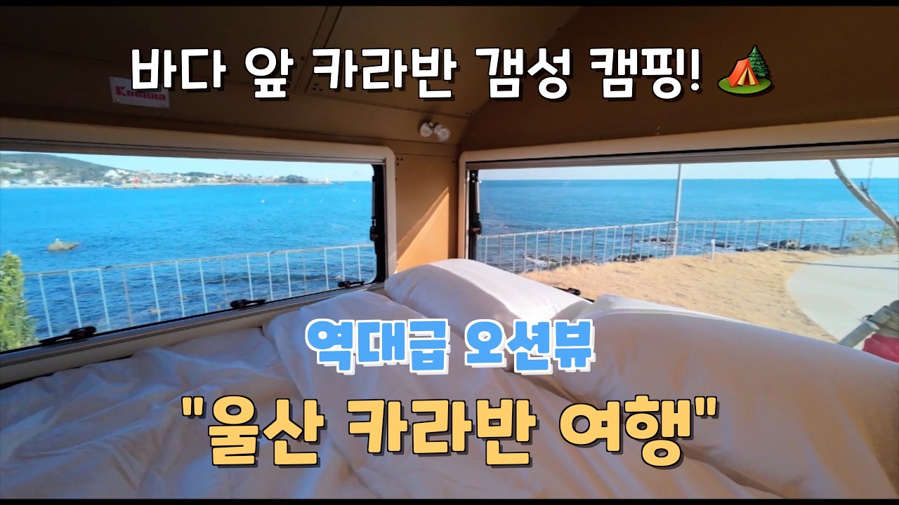울산 가면 꼭 가야 할 오션뷰 숙소! 역대급 카라반 캠핑장 추천❗️