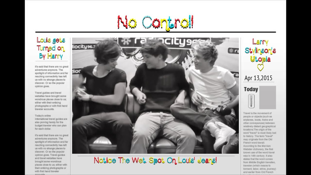 Larry Stylinson- Louis Gets Turned On During Interview!