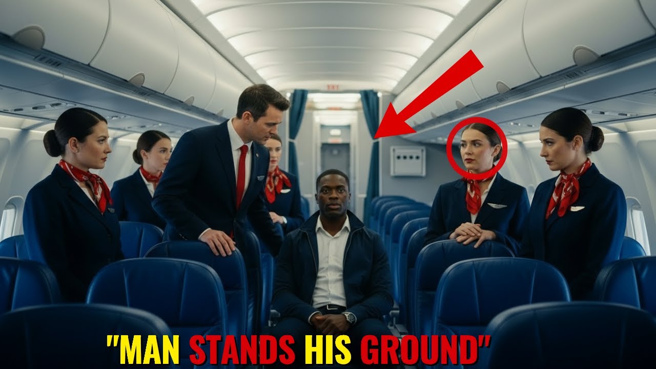 Black Man Refuses to Leave His Seat — The Entire Flight Crew Apologizes