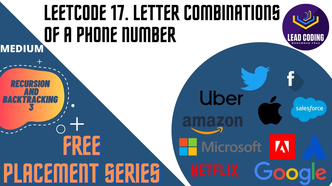 Leetcode 17. Letter Combinations of a Phone Number