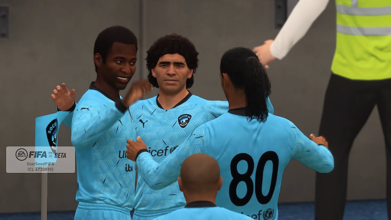 FIFA 22 BETA Gameplay - Soccer Aid World XI vs Adidas All Stars (Old Gen)