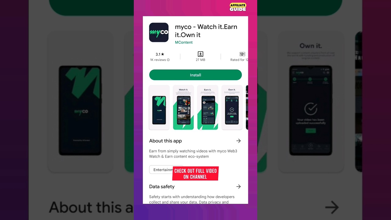 Watch Videos And Earn Money 🤑 Myco Earning App #makemoneyonline #earnmoneyonline #onlineearning