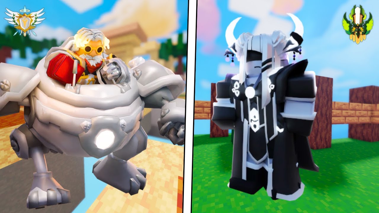 Hephaestus vs Nyx in Roblox Bedwars