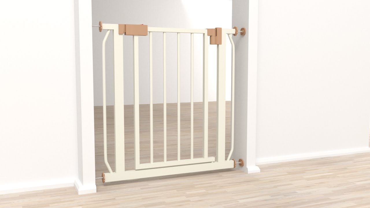 tectake - Barrera de seguridad para puertas y escaleras para niños perros